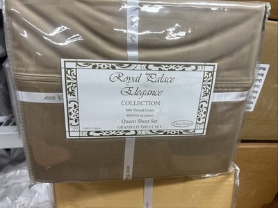 QUEEN SHEET SET  ROYAL PALACE COLLECTION 800 Thread Count  100% COTTON BRAND NEW