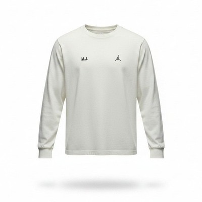 Jordan Long Sleeve Shirt Mens Medium White Flight Graphic Tee