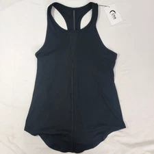 ZYIA Active Women's Black Sleeveless Shirt Effortless Tank Top  - Long LARGE New