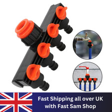 4 Way Garden Tap Connector Garden Watering For Hose Pipe Water Timer Hozelock