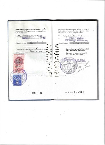 Nr 54487 Reisepass Passeport Rumänien Sibiu Hermannstadt 1934 Visum Deutschland