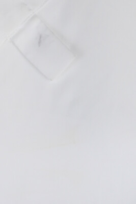 Maison Jules White Cap-Sleeve Illusion Blouse XS