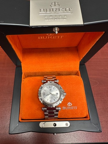 Herren Schweizer Burett Automatik Profi Uhr mit Original Box/Papieren B3201