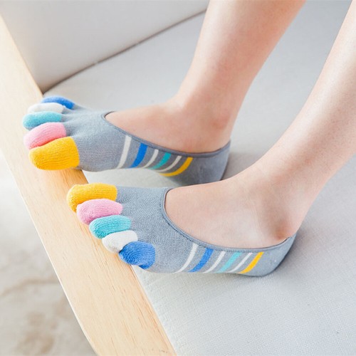 Hosiery Cotton Socks Color Boat Socks 5 Toe Socks Invisible Five-finger Socks - Picture 14 of 18