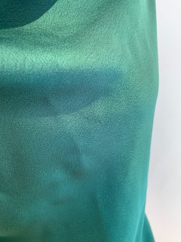 REISS Cowl neck Blouse top 12 VGC Sleeveless dark green tie neck lace back - Picture 2 of 9