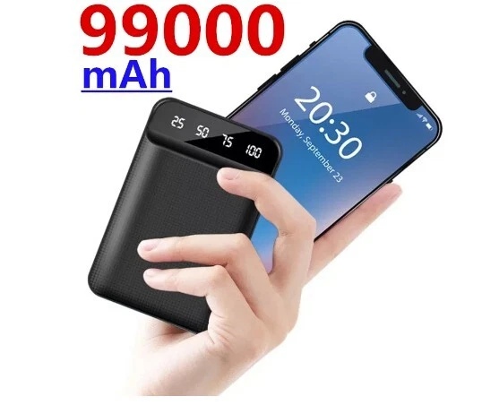 Power bank 99000mAh PD fast charging portable charger USB external battery pack