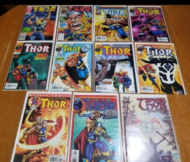Lot of 11 Thor The Mighty Thor Comic Books Nrmt Marvel 1st issues Avengers