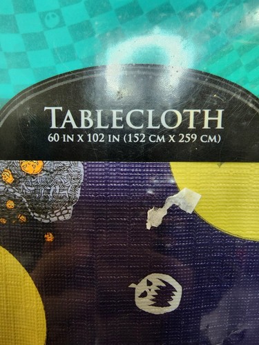 NEW Tim Burton The Nightmare Before Christmas Tablecloth 60x102 Purple Jack Bat - Picture 2 of 5
