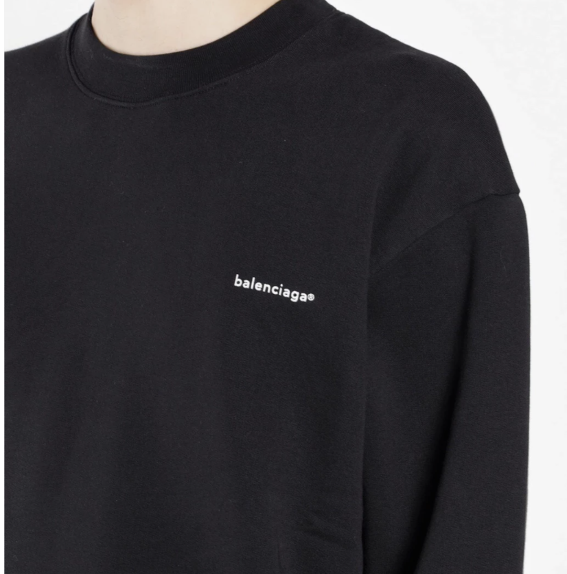 Balenciaga small logo crewneck sweatshirt size XS men's | eBay