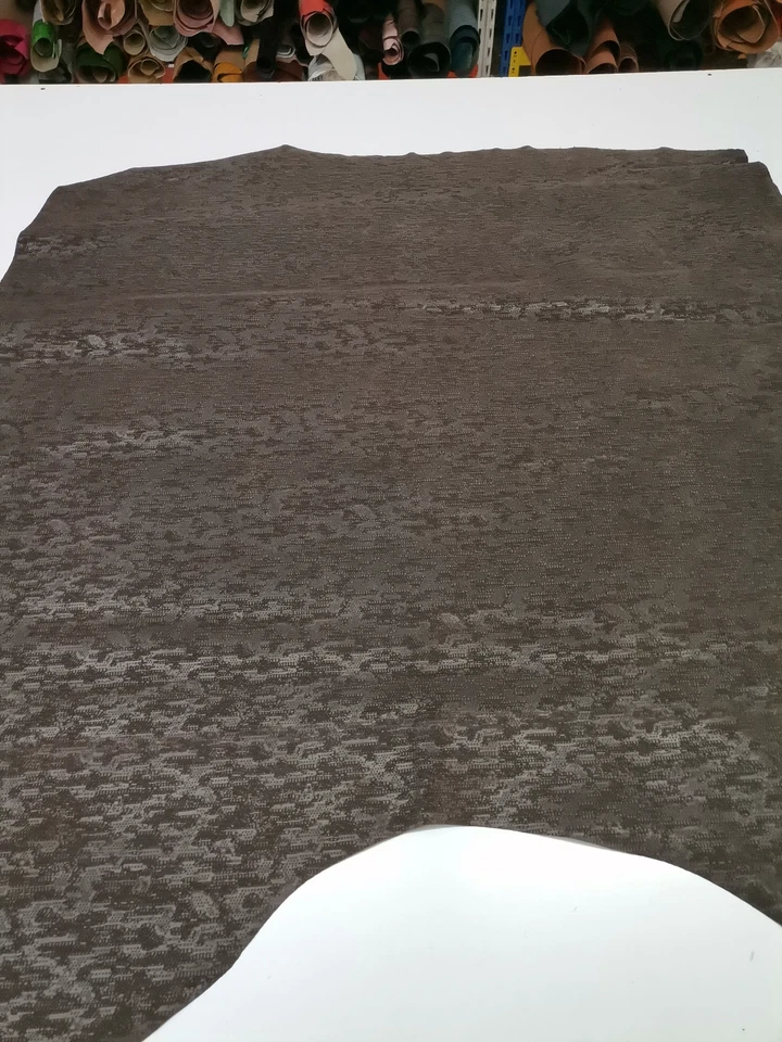 Cow embossed two tone effect leather, Cow suede leather for crafts thick 3 oz - Image 4 of 4