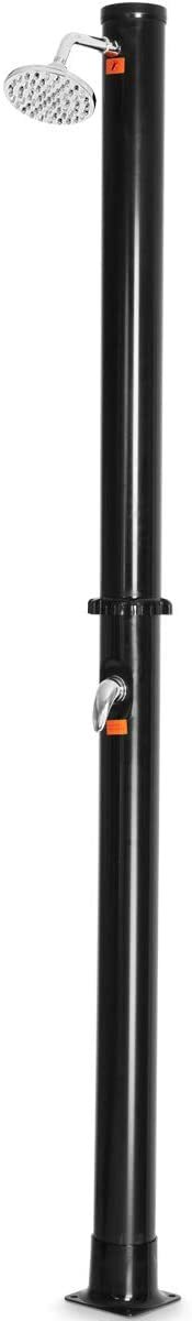 Solar Ducha De Jardín Al Aire Libre Ducha Exterior Piscina Camping Negro 20L