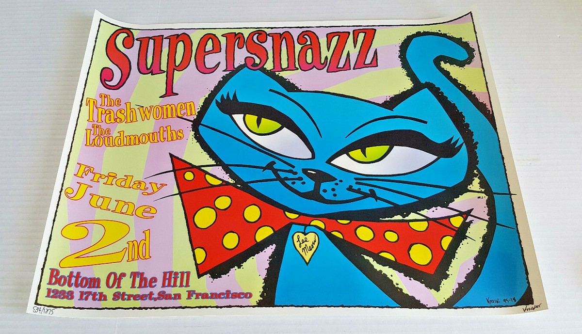 KOZIK 96年 ☆限定675シルクスクリーンポスター☆Hammerhead SUPERSNAZZ Poster KOZIK SIGNED Numbered 1995 21.5