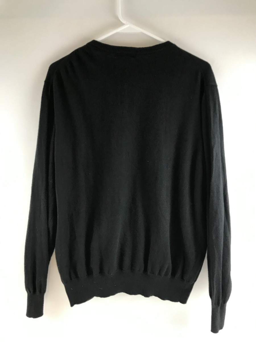 George Sweater Men's Size XL 46/48 Black Pullover V-neck