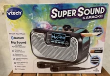VTech Super Sound Karaoke Portable Bluetooth, 2 Mics Included, Party Lights NIB