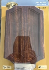 Hampton Bay Wired or Wireless Doorbell Dark Oak Wood 1001 411 352 NEW SEALED