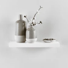 Mainstays White 18" Wood Floating Shelf