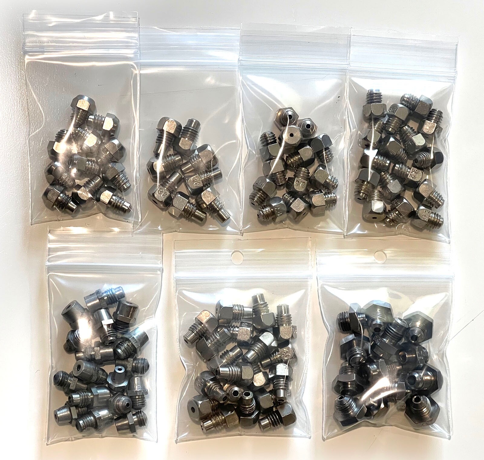 97Pc Nosepiece Assortment for Standard Rivet Gun Riveter Marson Emhart