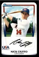 2011 Bowman Draft Picks & Prospects Nick Ciuffo rC USA #BDPP94