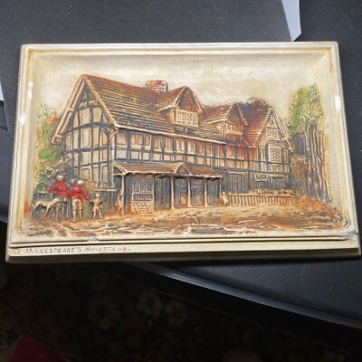Arthur Osborne IVOREX Plaques Shakespeare's Homestead Wall Decor Antique