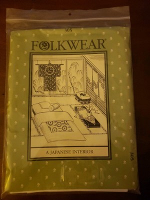 Folkwear #305 A Japanese Interior Floor Cushions Curtains Sewing Pattern Only