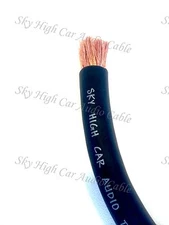 2/0 Gauge AWG BLACK Power Ground Wire Sky High Car Audio Sold By The Foot GA ft 