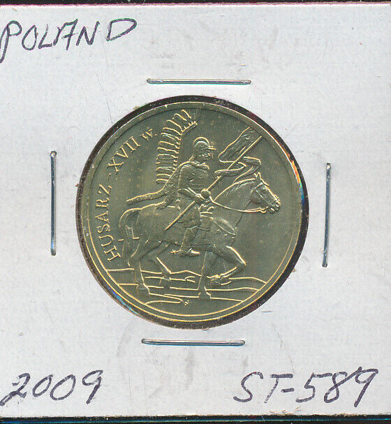 POLAND - 2 ZLOTE - KNIGHT ON HORSE - 2009 BRASS - BU - #ST-1137