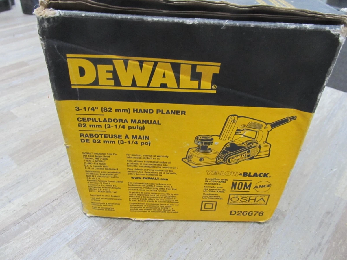 Dewalt portable hand planer d26676 deals