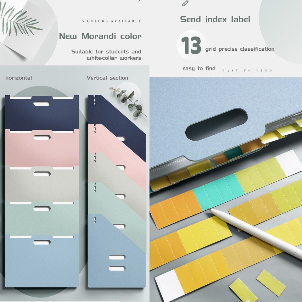 Light Blue Vertical Organ Bag Handheld Vertical Test Paper Storage And