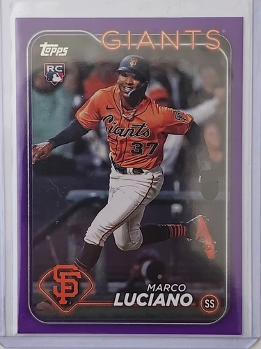 Marco Luciano RC 2024 Topps Series 1 Meijer Purple Parallel San Francisco #232