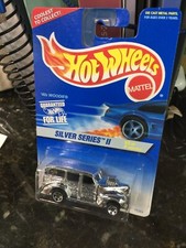 1996 Hot Wheels #421 Silver Series II 2/4 '40s WOODIE Chrome w/Chrome 5Sp-Varia