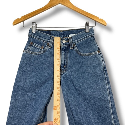 Levi's 550 Youth Relaxed Fit Jeans Regular Denim Blue Size 10 Y2K Grunge - Picture 6 of 9