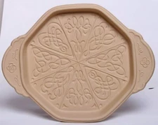 Shortbread Cookie Pan Celtic Knot Baking Pan Mold Handmade Stoneware Pottery
