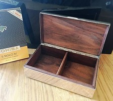Zigarettendose, kleiner Humidor, ca.1930/40er Jahre, verchromt, schwere Qualit&auml;t
