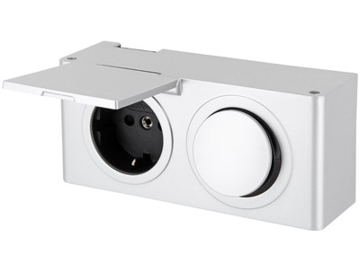 Aufbausteckdose Unterbau Küche 230V 16A 3500W Aufbau Steckdose mit Schalter