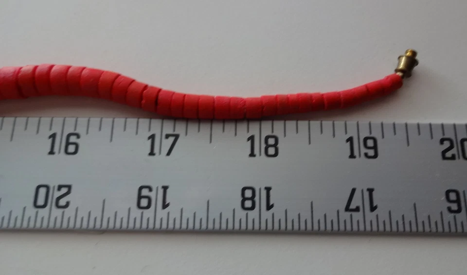 Moda Alta Costura Pasarela Rojo Africano Madera Dura Graduada Collar Cuentas Foto 4 de 4