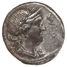 Republik R&ouml;mische Aemilia Pfennig Enthalten 114-113 v. Chr. Silber RRC.291/1