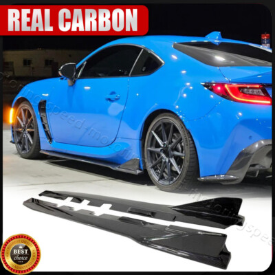 For Toyota GR86 ZN8 Subaru BRZ ZD8 2022-24 REAL Carbon Side Skirts
