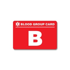 Metal Wallet Insert - Blood Group Card - Customisable Hospital Treatment Best