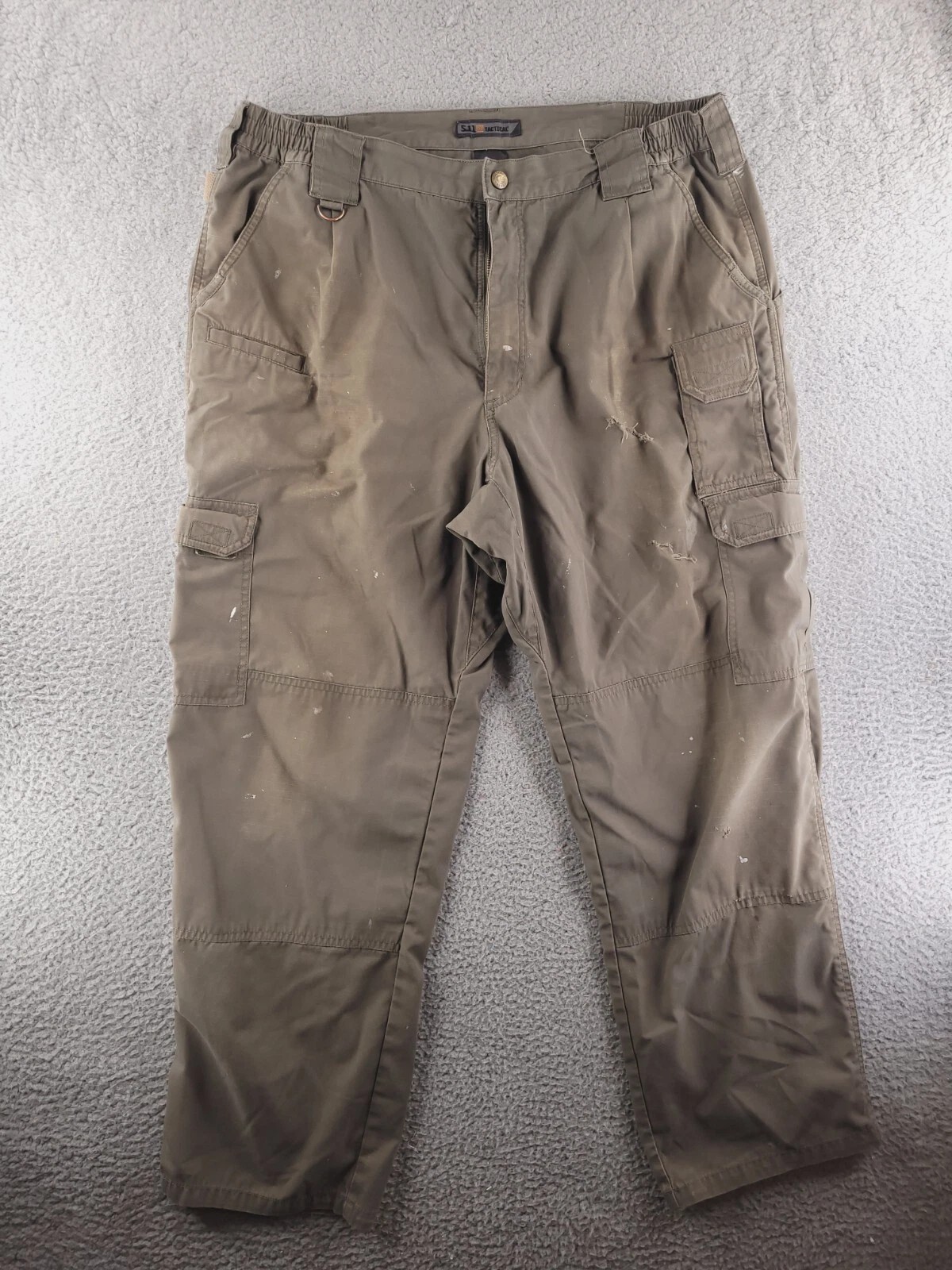 511 Tactical Pants Mens 38x28 Brown Ripstop Distressed Workwear Grunge