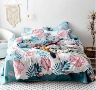 3D Rosa Blätter NAM94364 Bett Kissenbezüge Decke Bettdecke Abdeckung Set Fay