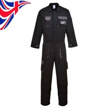 Image of Portwest Texo Contrast Coverall Knee Pad Pockets Boiler suit Work Wear TX15