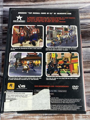 Sony Playstation 2 PS2 - State of Emergency - 100% Complete