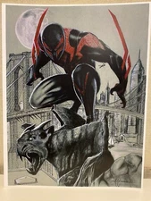 SPIDER-MAN 2099 by Arsenio Echevarria  Art Drawing 8x11 Stock Paper  ( PRINT )