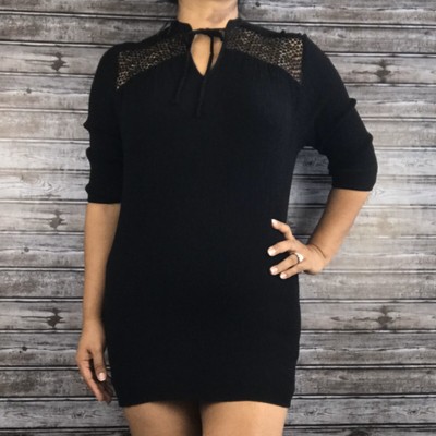 h&m black tunic dress