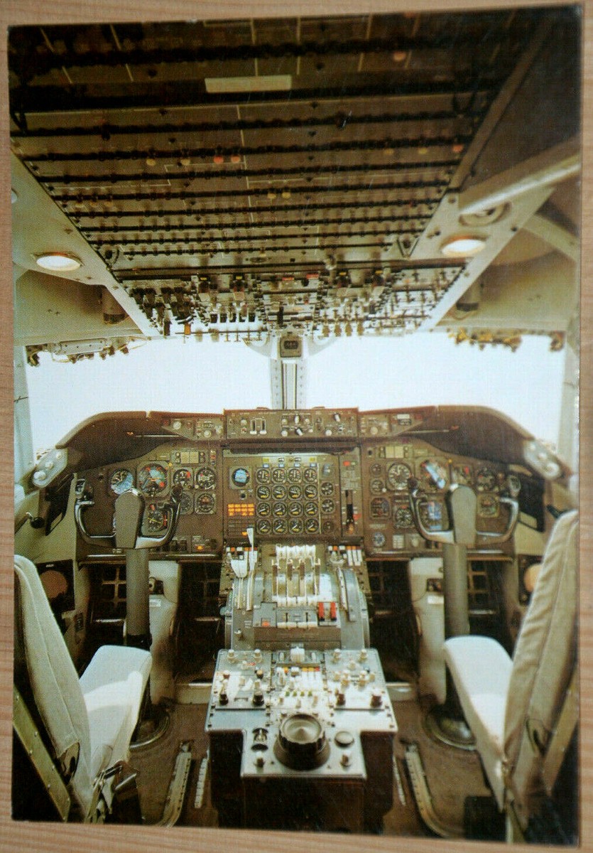 44265 Postcard Airplane Airport Cockpit B 747 LR Japan Airlines | eBay