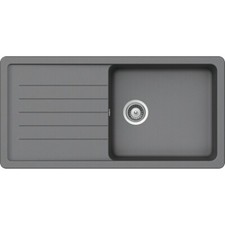 Schock Pinedo Kitchen Sink Cristalite Granite & waste kit Inset Croma Grey NEW