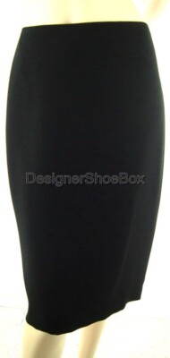 Ellen Tracy Designer Schwarz Bleistift Gerade Form Fassung Rock US 2