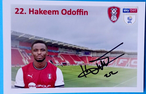 HAKEEM ODOFFIN ROTHERHAM UNITED 2022-2023 No 22 COLOUR PHOTO 6 x 4