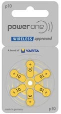 Box Of 60 Power One Hearing Aid Batteries. Yellow Size 10. Expire 10/2026