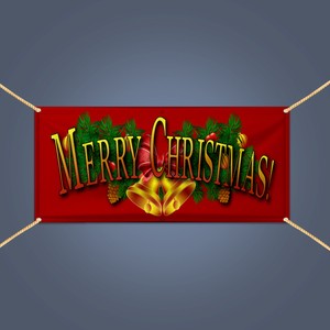 MERRY CHRISTMAS Banner, Holiday Party Decor Heavy Duty ...